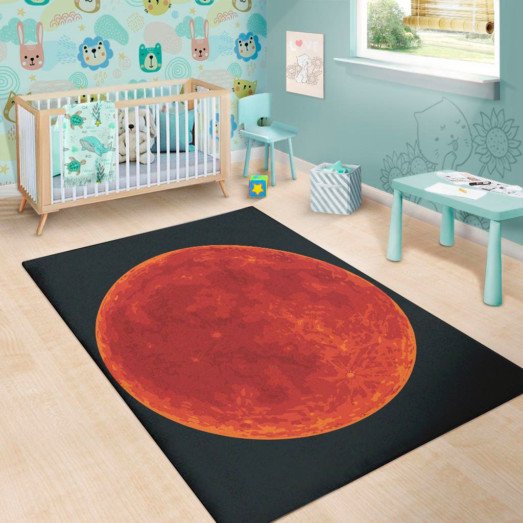 super blood moon lunar eclipse print area rug floor decor 3588