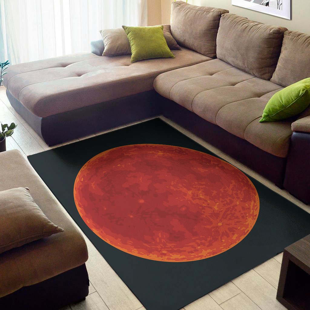 super blood moon lunar eclipse print area rug floor decor 5355