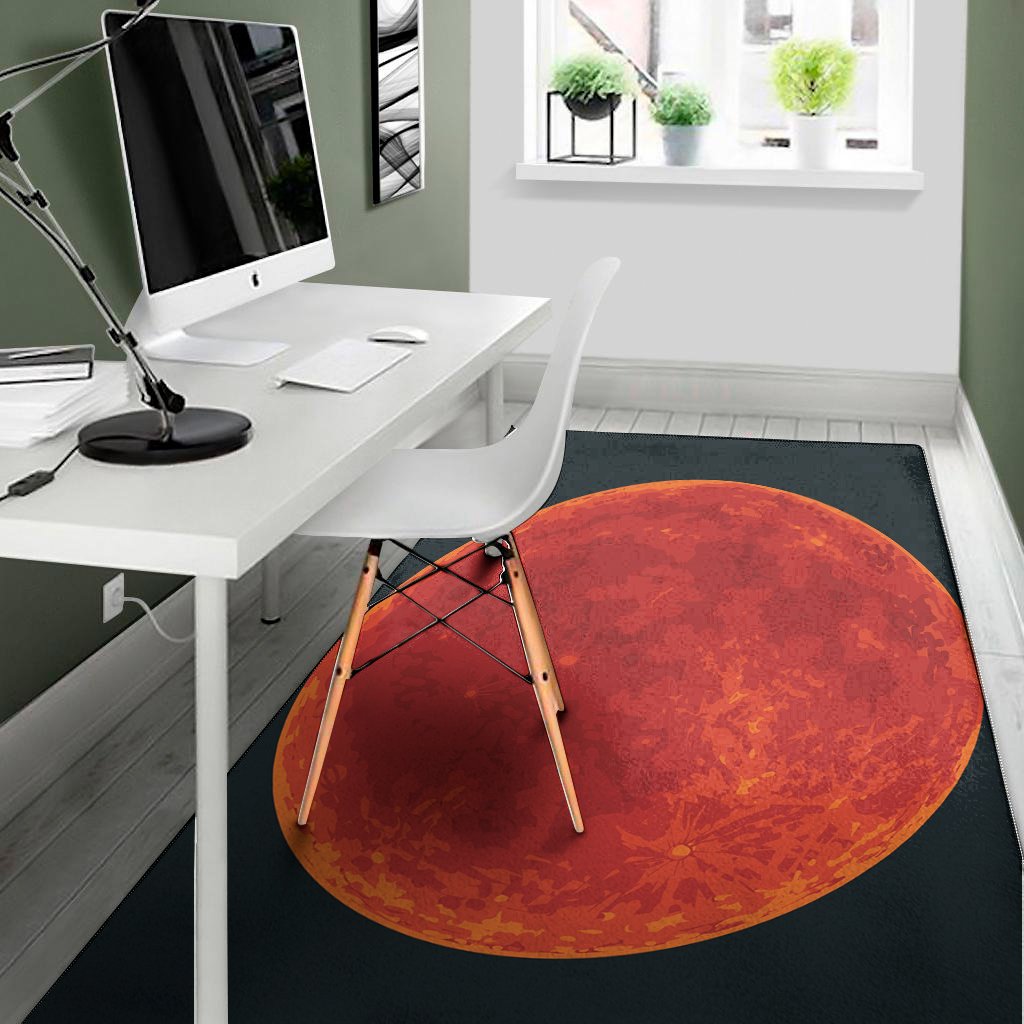 super blood moon lunar eclipse print area rug floor decor 7058