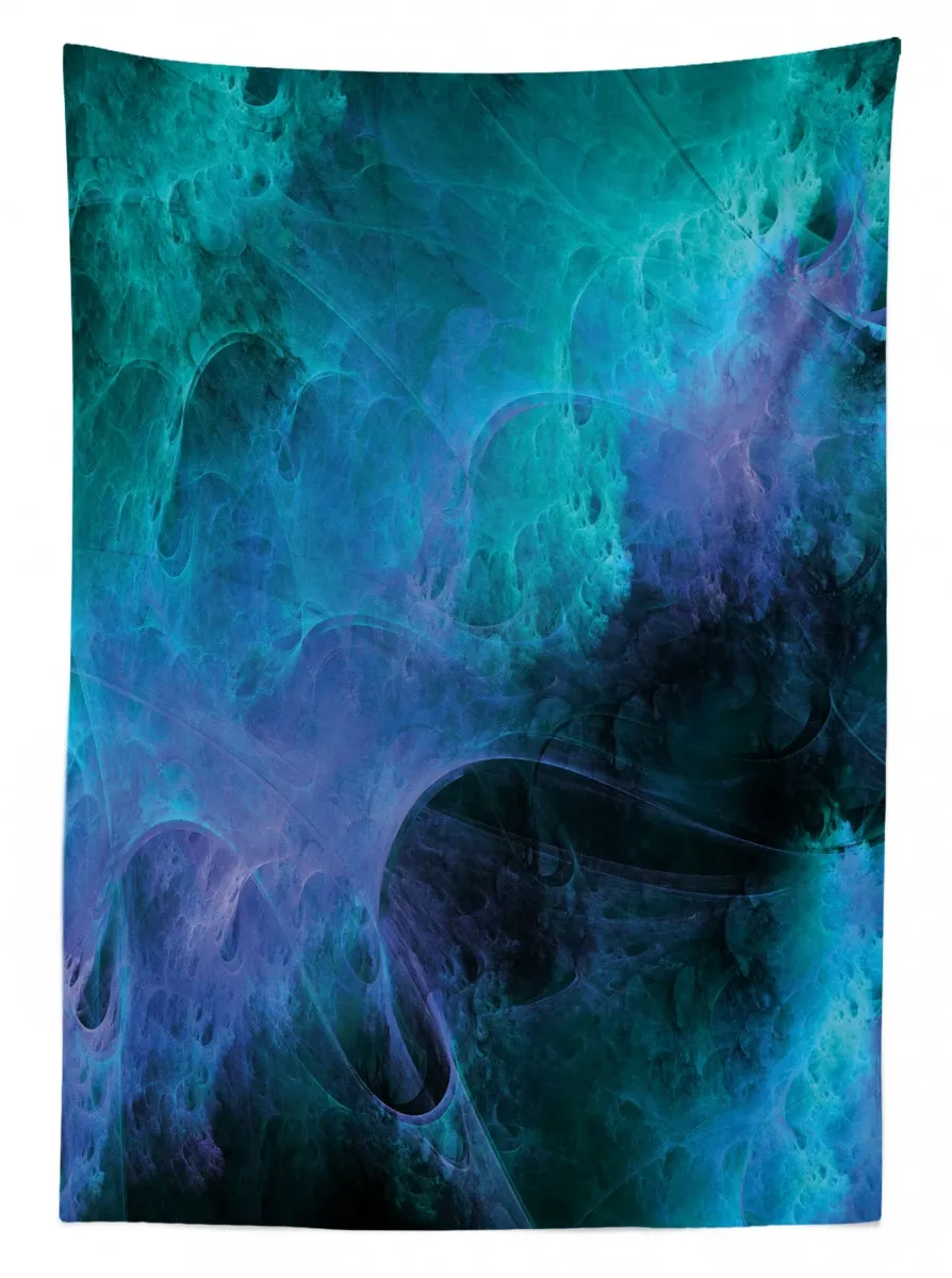 surreal hazy colors 3d printed tablecloth table decor 3824