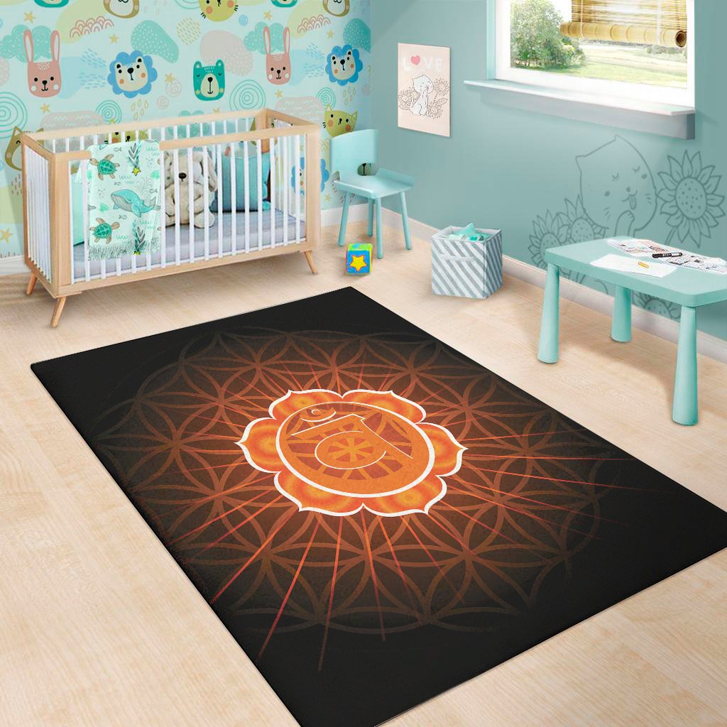 swadhisthana chakra spiritual print area rug floor decor 2740