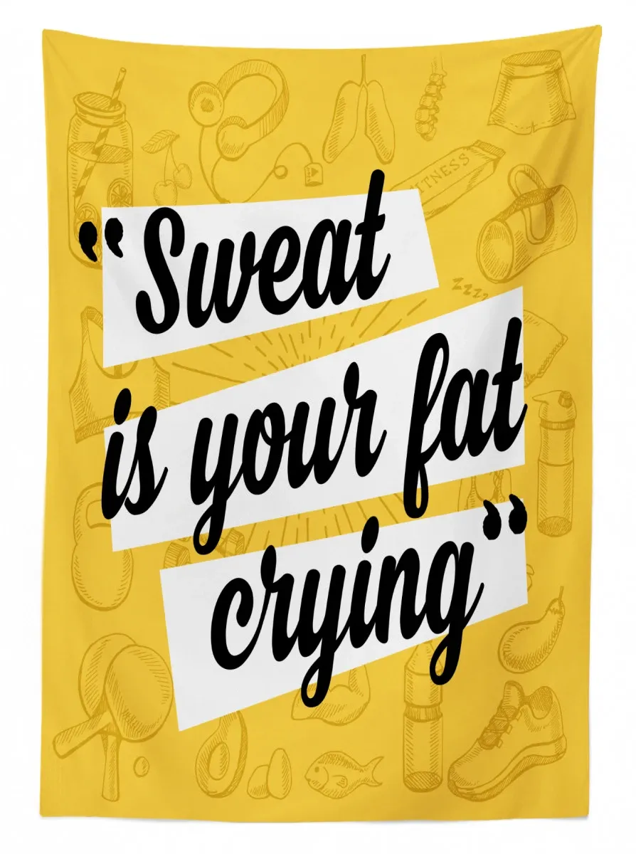 Sweat Is Your Fat Humor 3D Printed Tablecloth Table Decor sweat is your fat humor 3d printed tablecloth table decor 3203