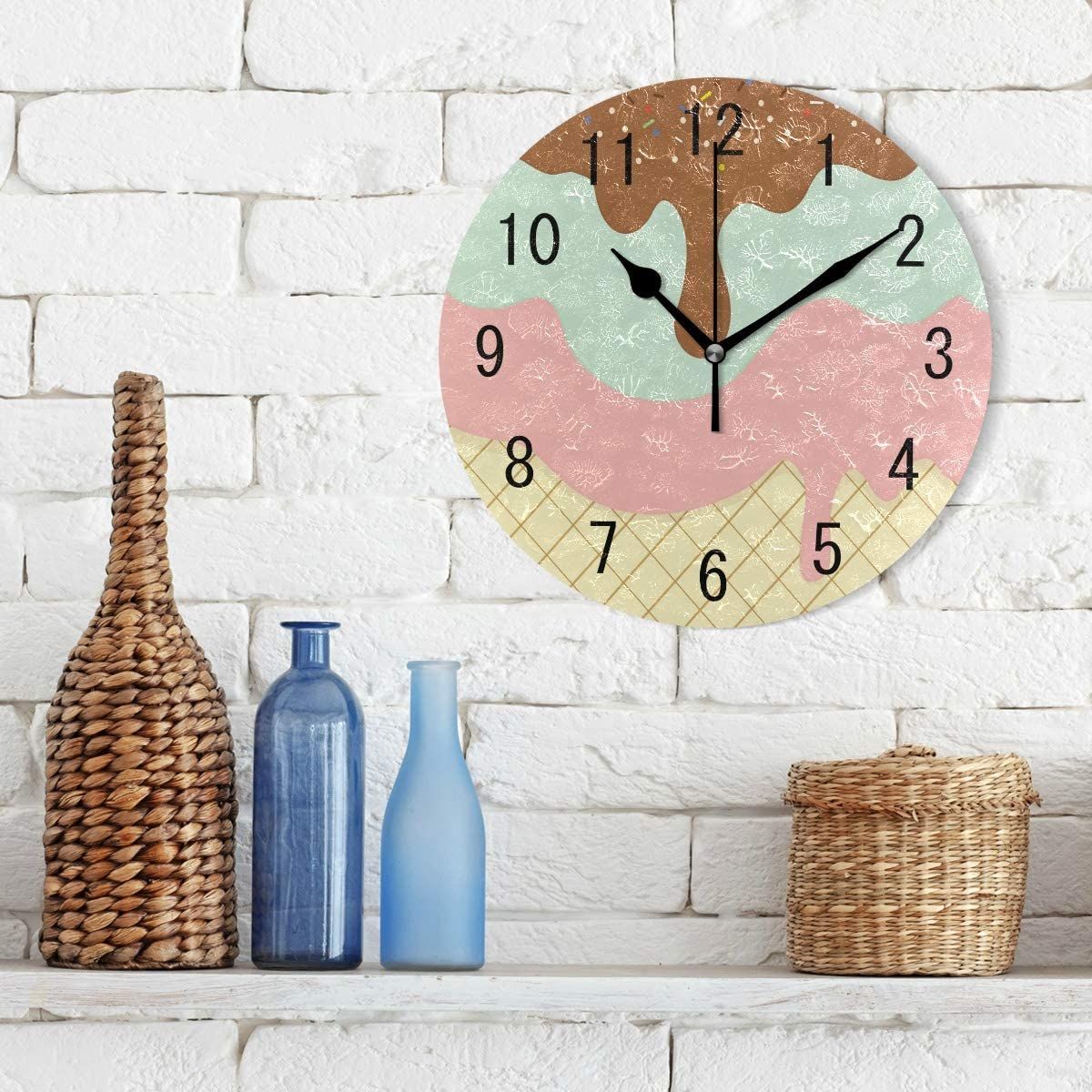 sweet colorful ice cream decorative wall clock 1225