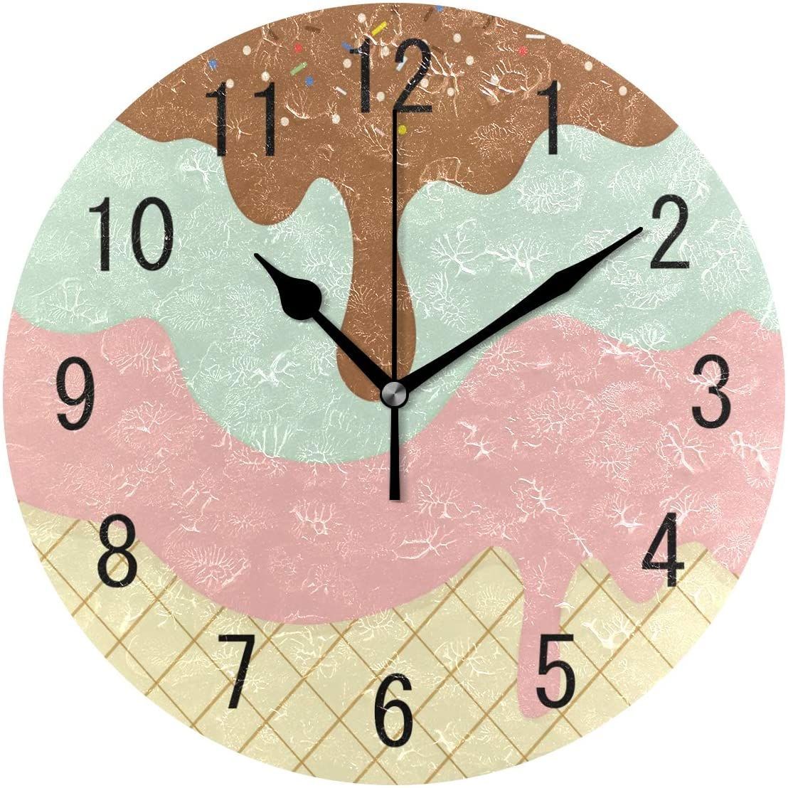 sweet colorful ice cream decorative wall clock 6133