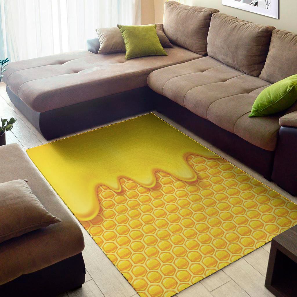 sweet honey honeycomb print area rug floor decor 2033