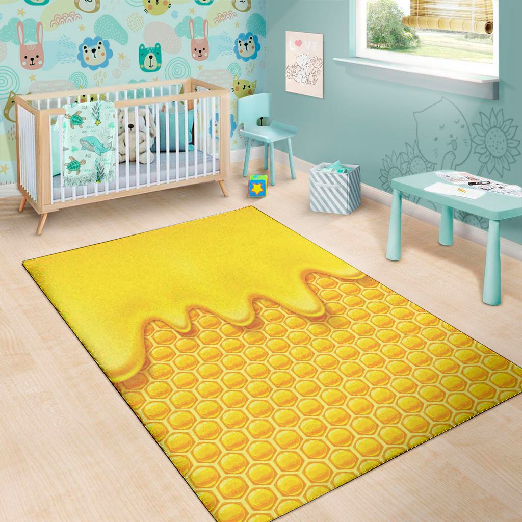 sweet honey honeycomb print area rug floor decor 6844