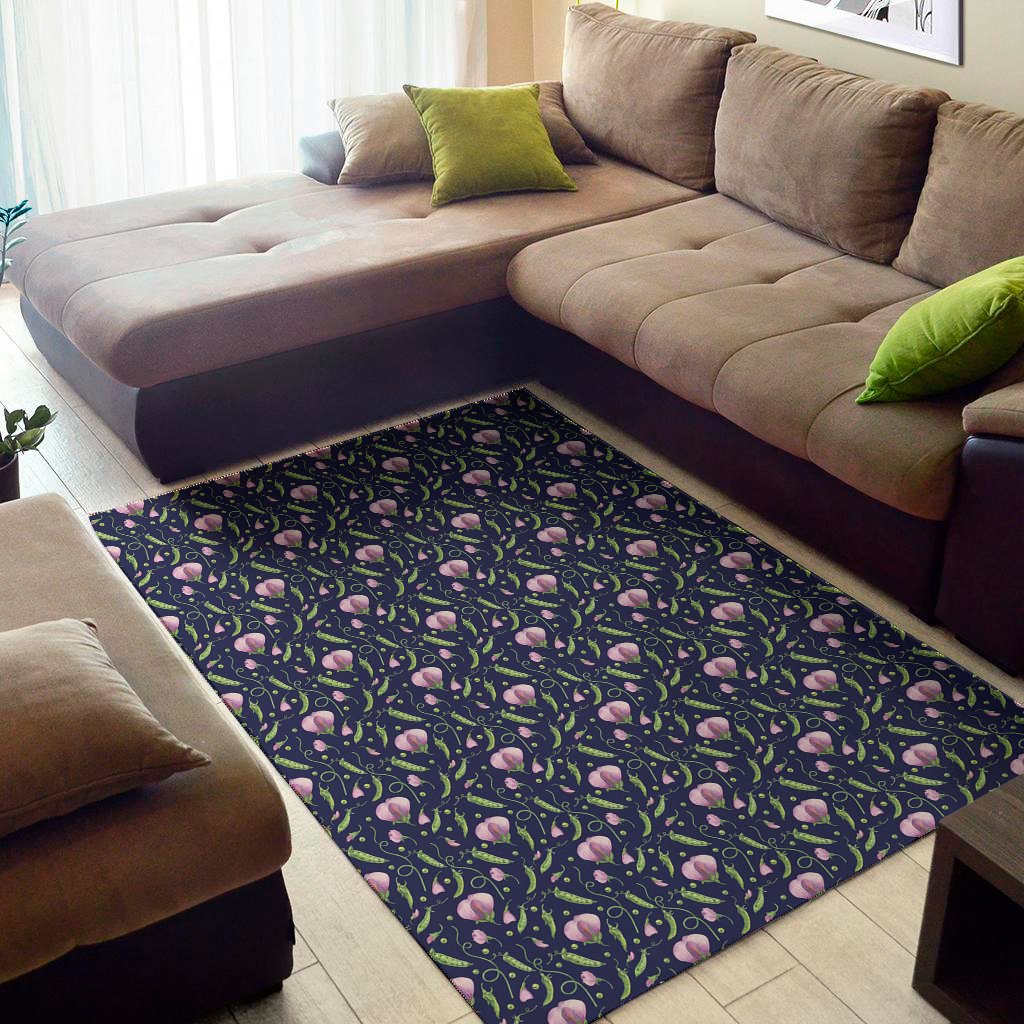 sweet pea floral pattern print area rug floor decor 8850