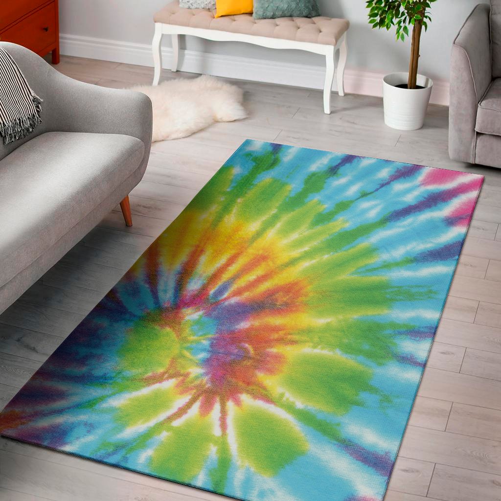 swirl tie dye print area rug floor decor 7506
