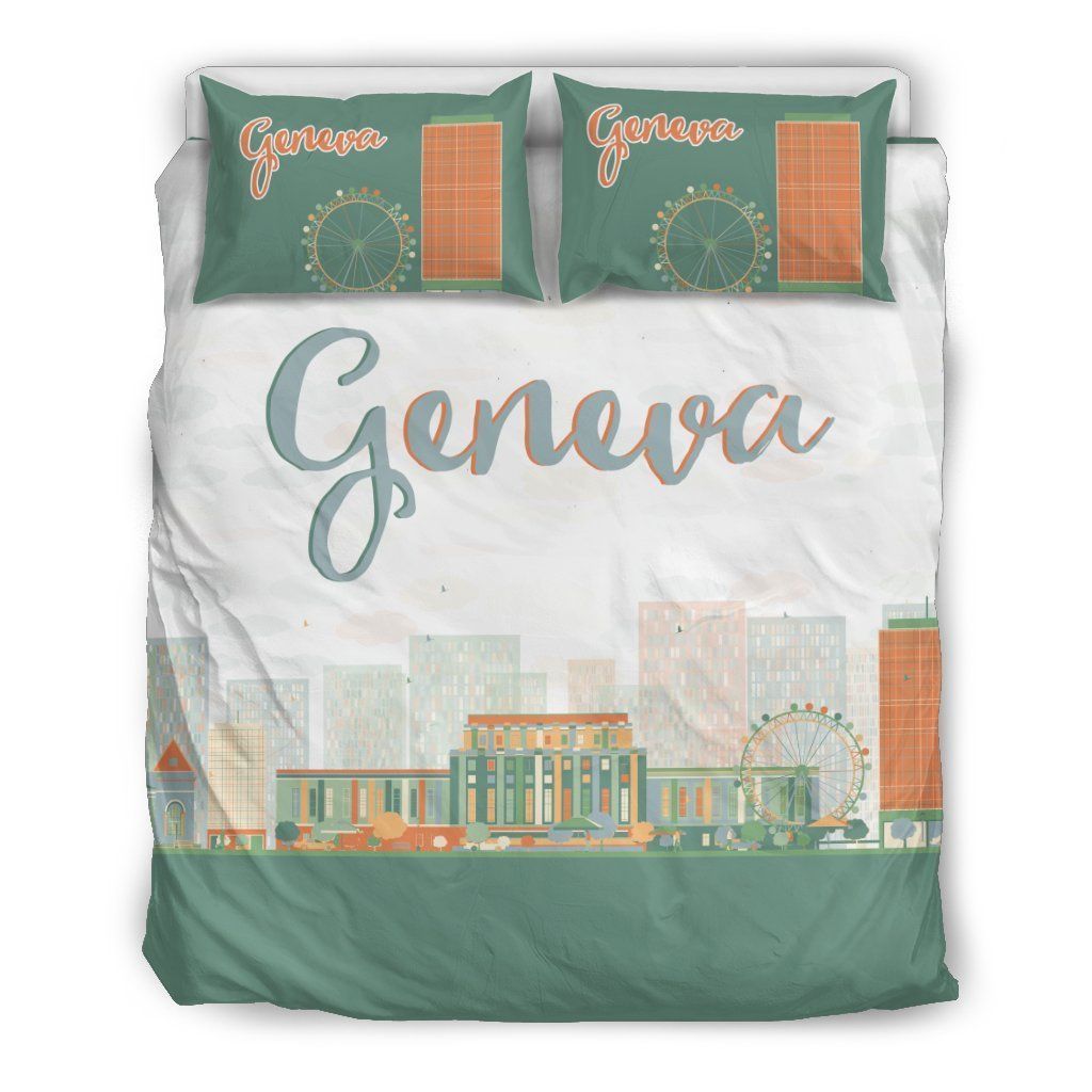 switzerland geneva the city bedding set bedroom decor 3139