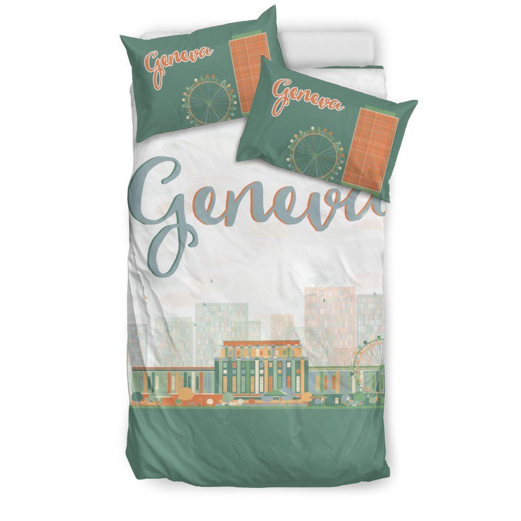 switzerland geneva the city bedding set bedroom decor 4022
