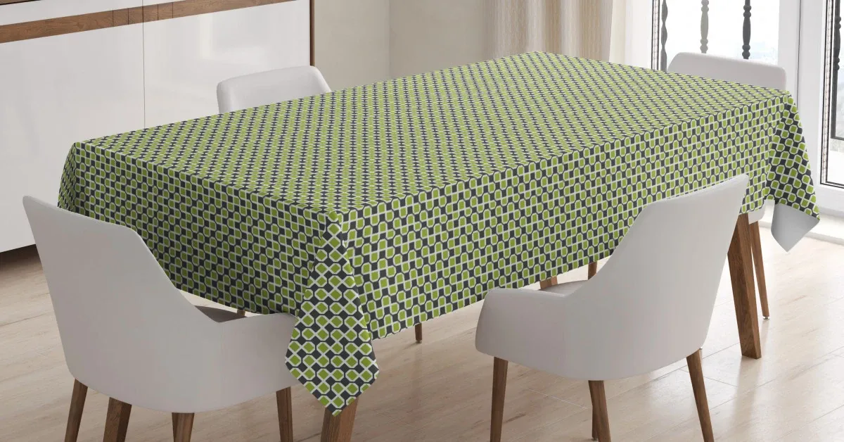Symmetric Mini Rectangles 3D Printed Tablecloth Table Decor symmetric mini rectangles 3d printed tablecloth table decor 5252