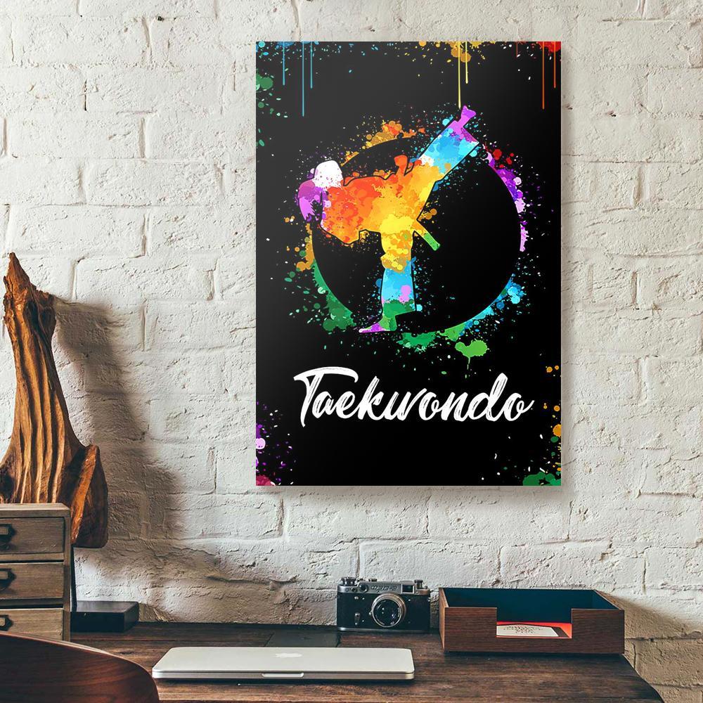 taekwondo canvas prints wall art decor 7650