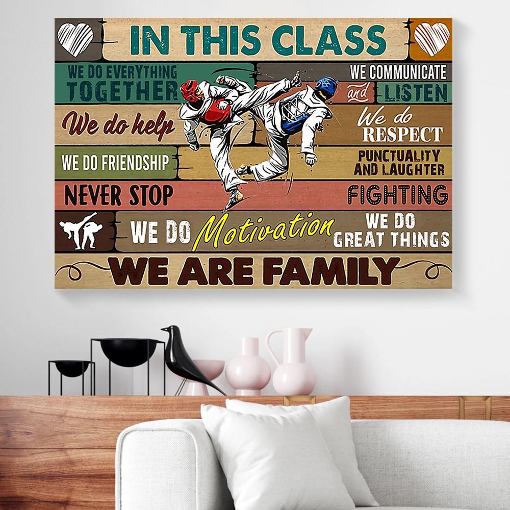 taekwondo class canvas prints wall art decor 5904