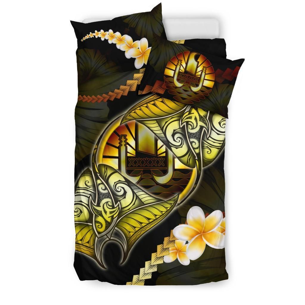 Tahiti Manta Ray Yellow And Black Bedding Set Bedroom Decor tahiti manta ray yellow and black bedding set bedroom decor 5086