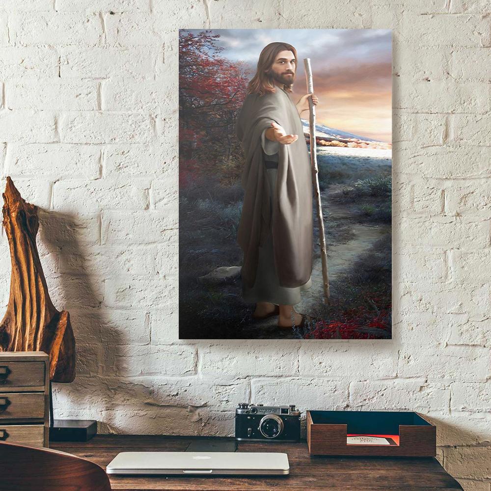 take me hand follow me jesus canvas prints wall art decor 6669