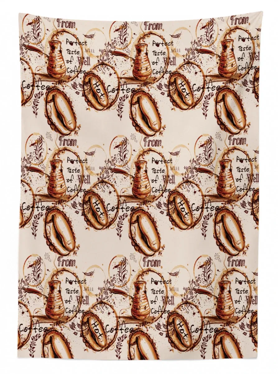 Taste Of Coffee 3D Printed Tablecloth Table Decor taste of coffee 3d printed tablecloth table decor 4751