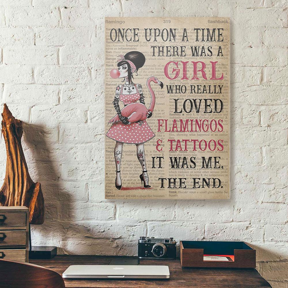 Tattoo Girl Flamingo Canvas Prints - Wall Art Decor tattoo girl flamingo canvas prints wall art decor 4700