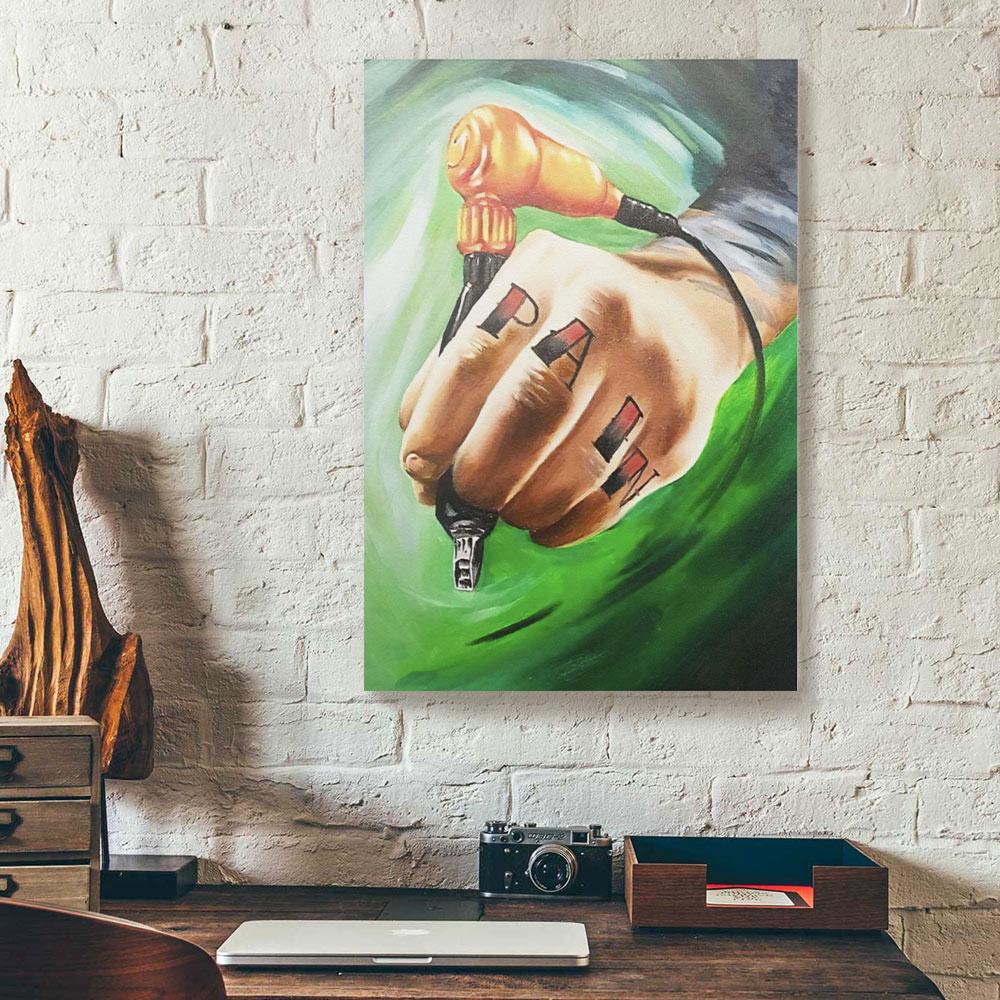 tattoo pain tattoo canvas prints wall art decor 3317