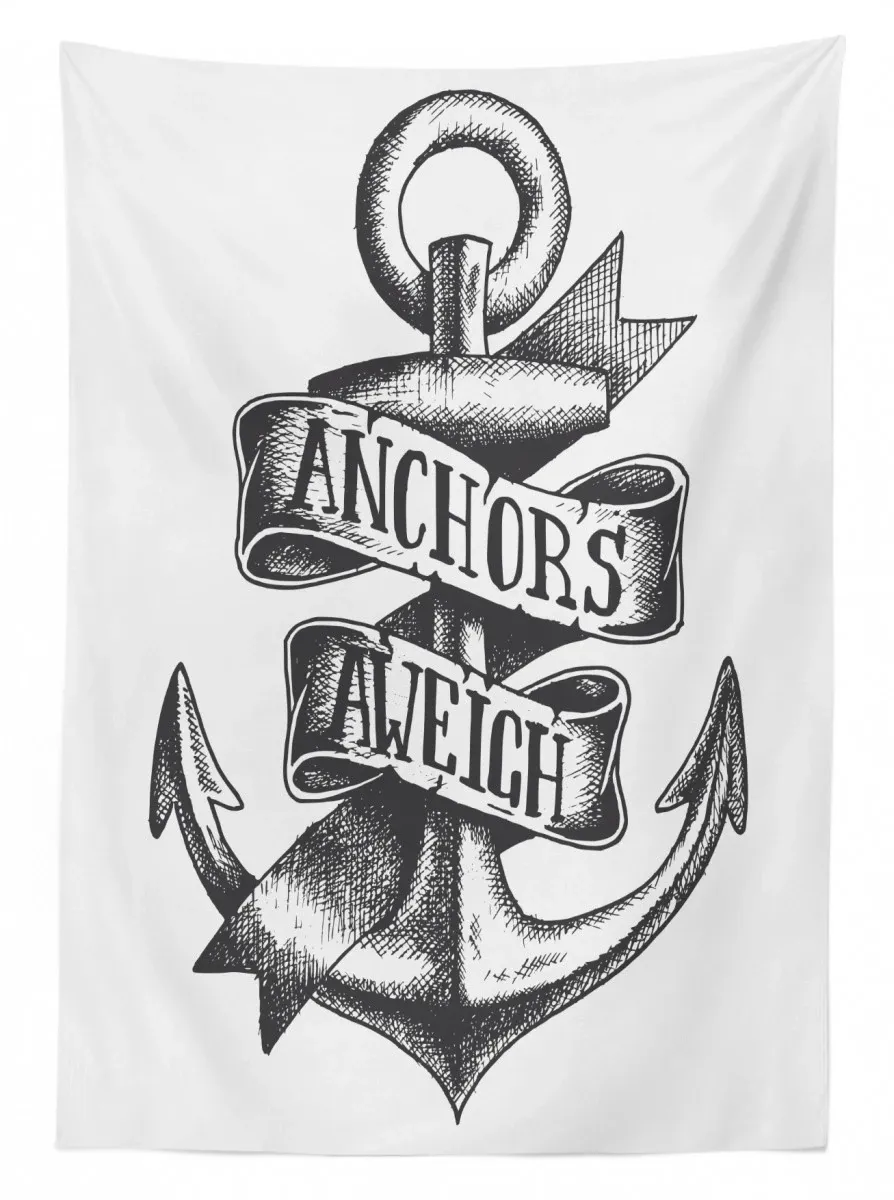 tattoo style old 3d printed tablecloth table decor 3905