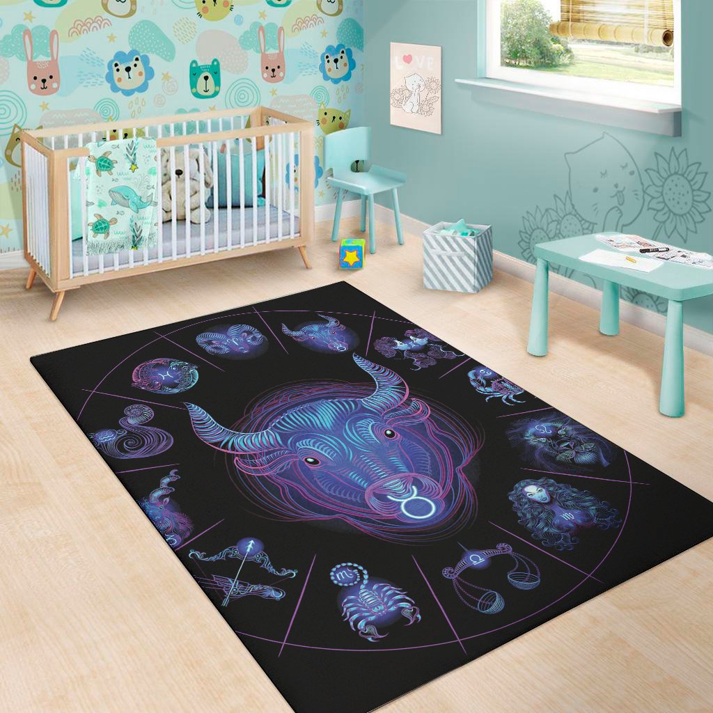taurus and astrological signs print area rug floor decor 3891