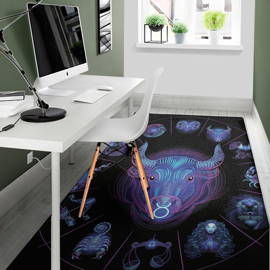 taurus and astrological signs print area rug floor decor 8222