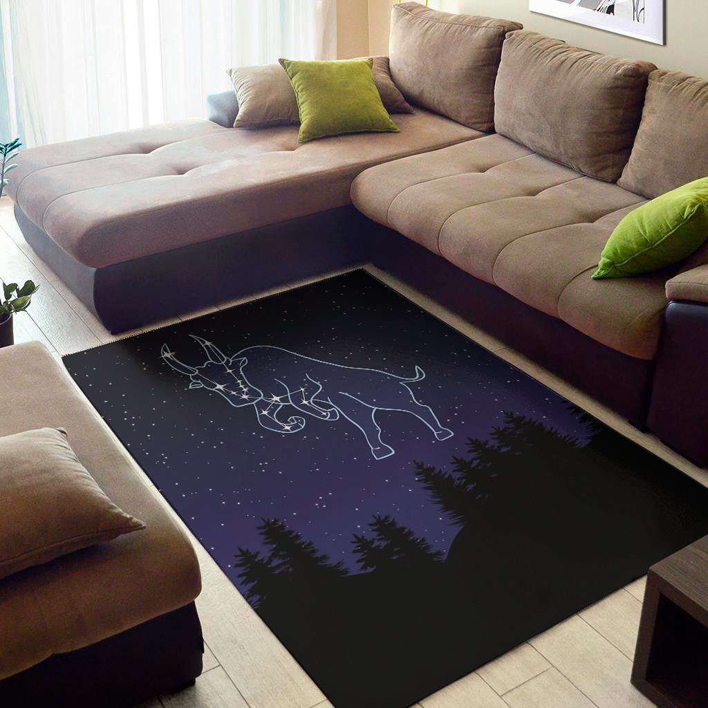 taurus constellation print area rug floor decor 4893