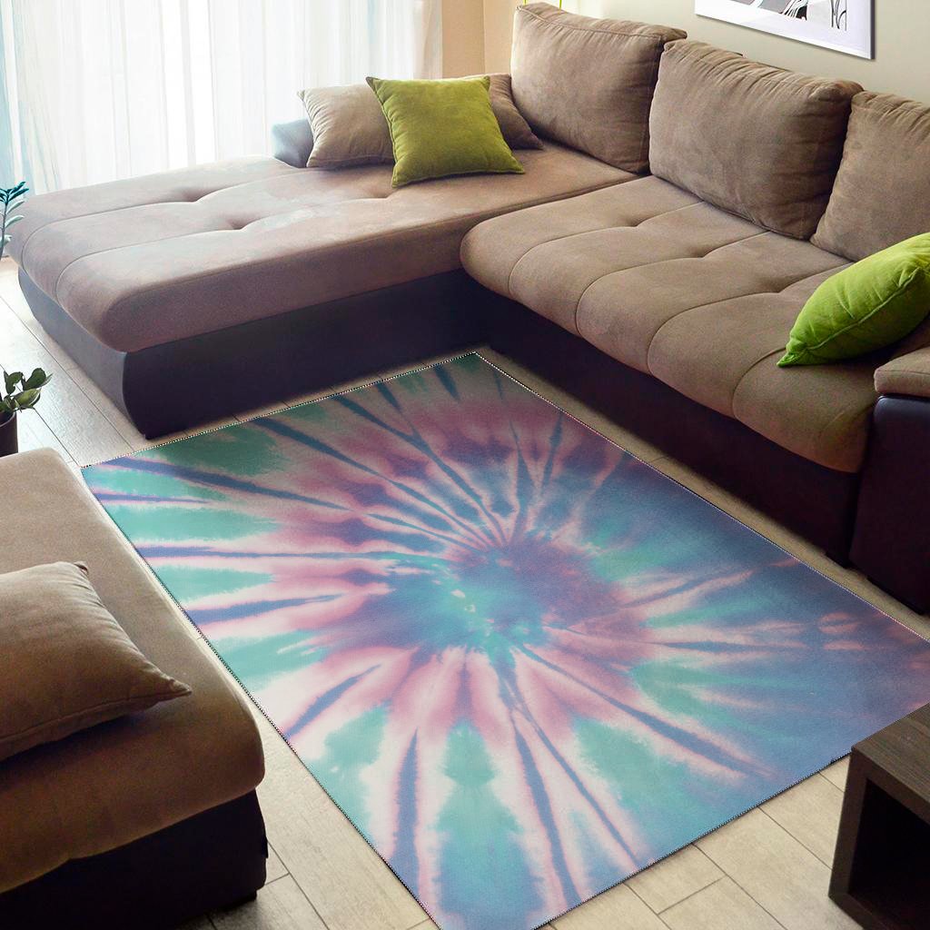teal and pink tie dye print area rug floor decor 7764