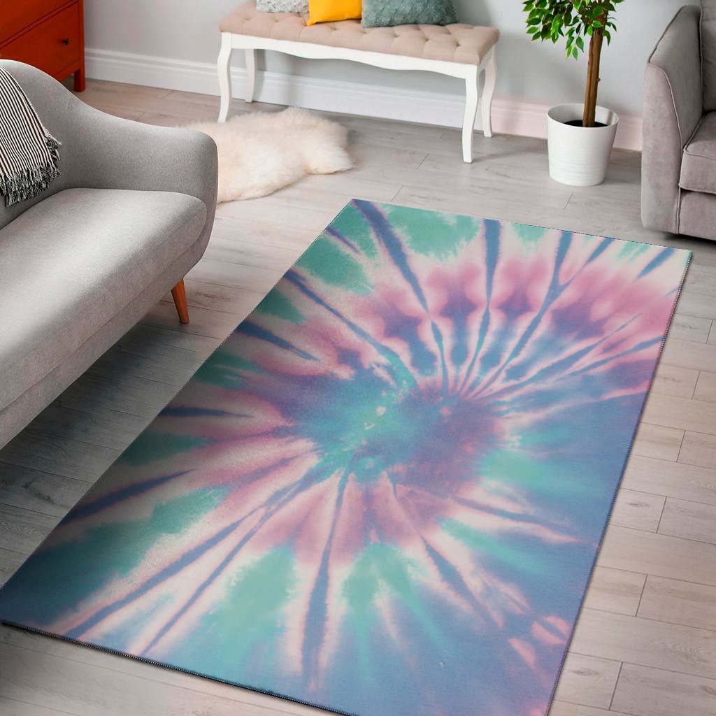 teal and pink tie dye print area rug floor decor 8586