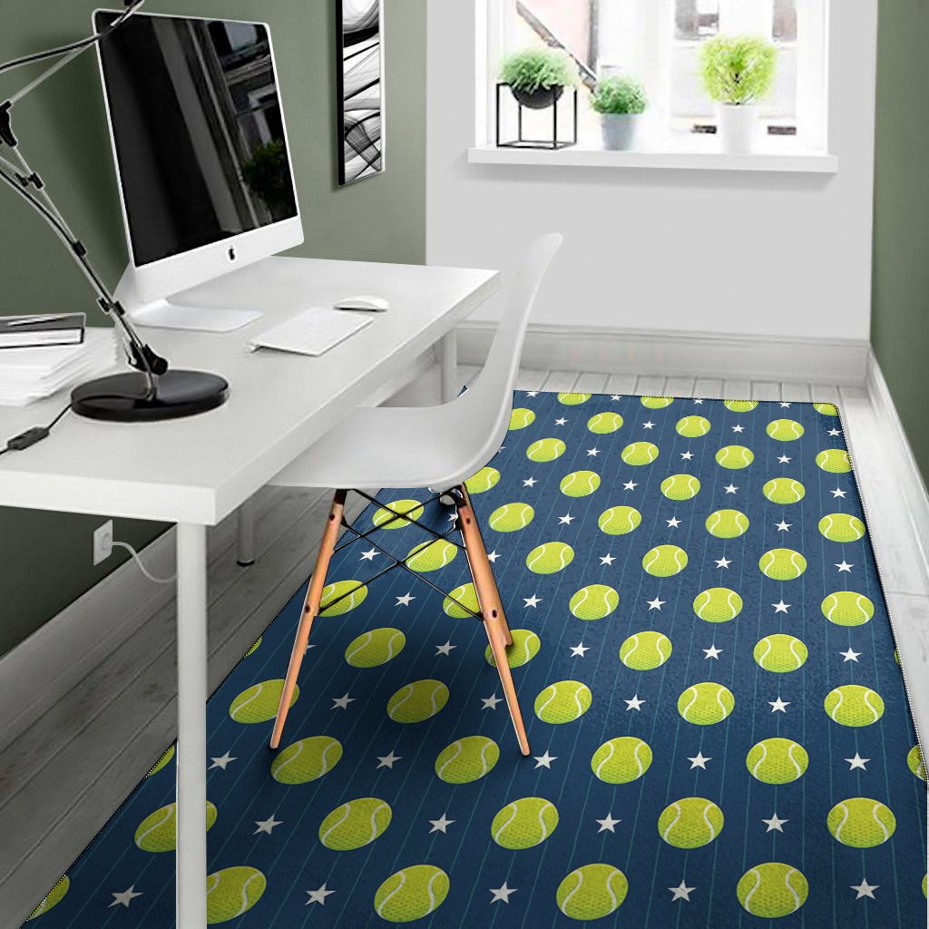 tennis sport pattern print area rug floor decor 5552
