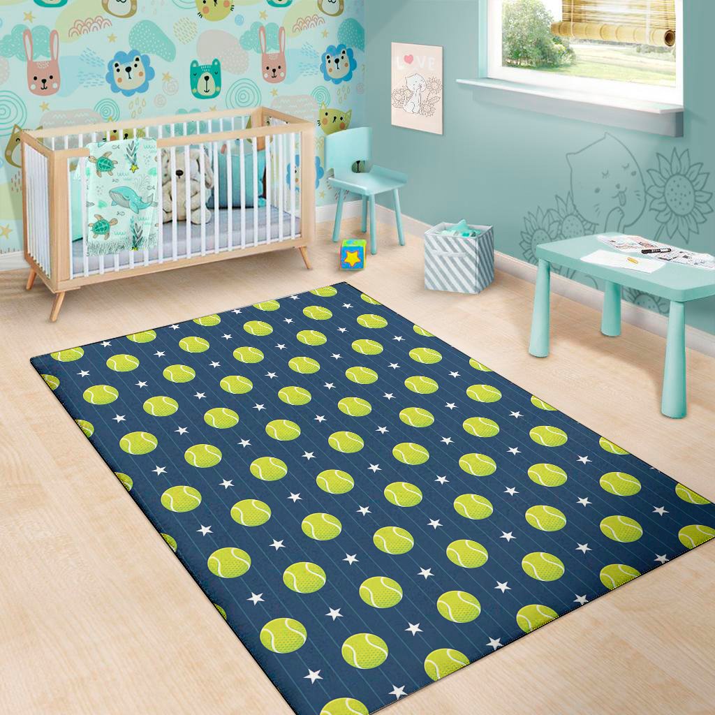 tennis sport pattern print area rug floor decor 8775