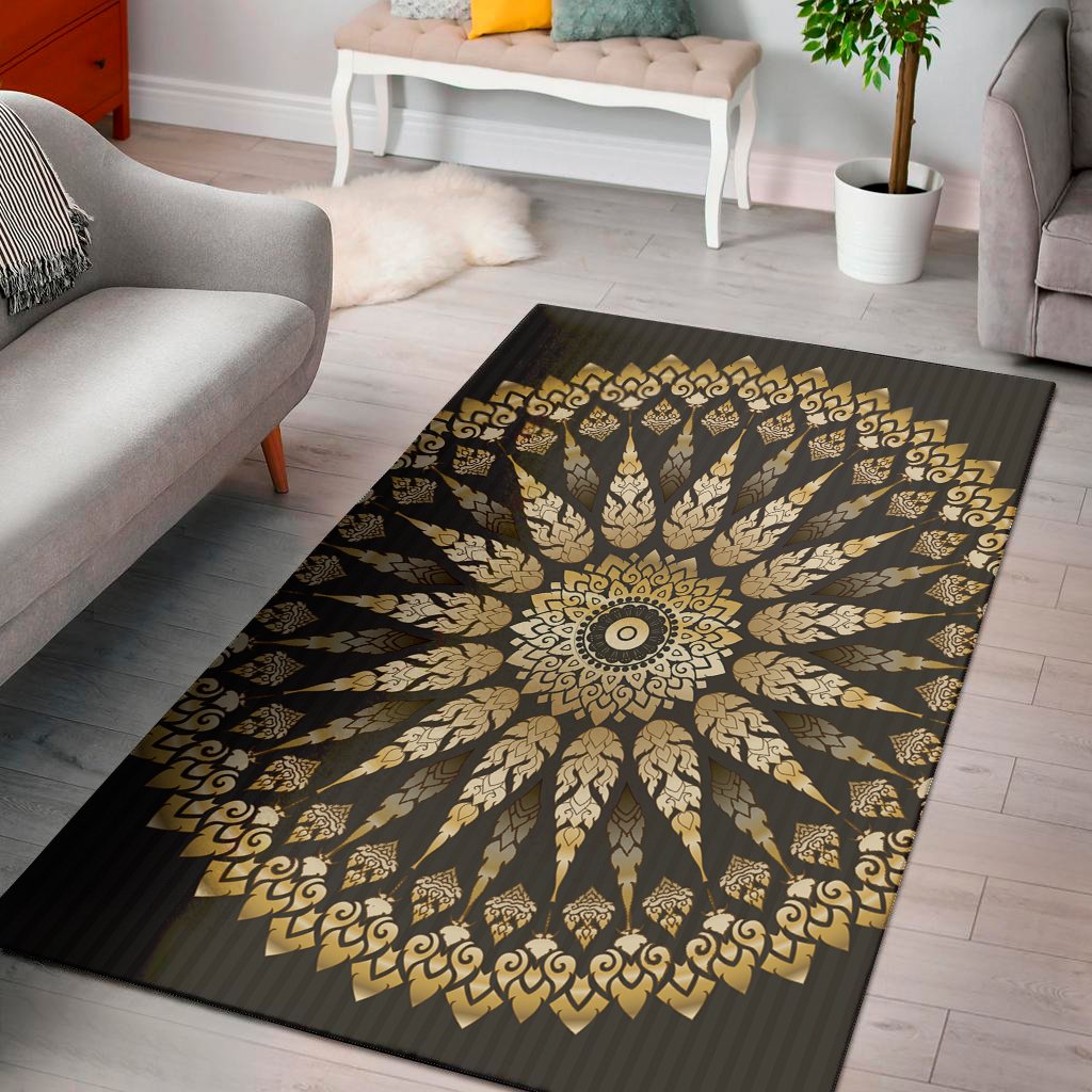 thai mandala print area rug floor decor 8094