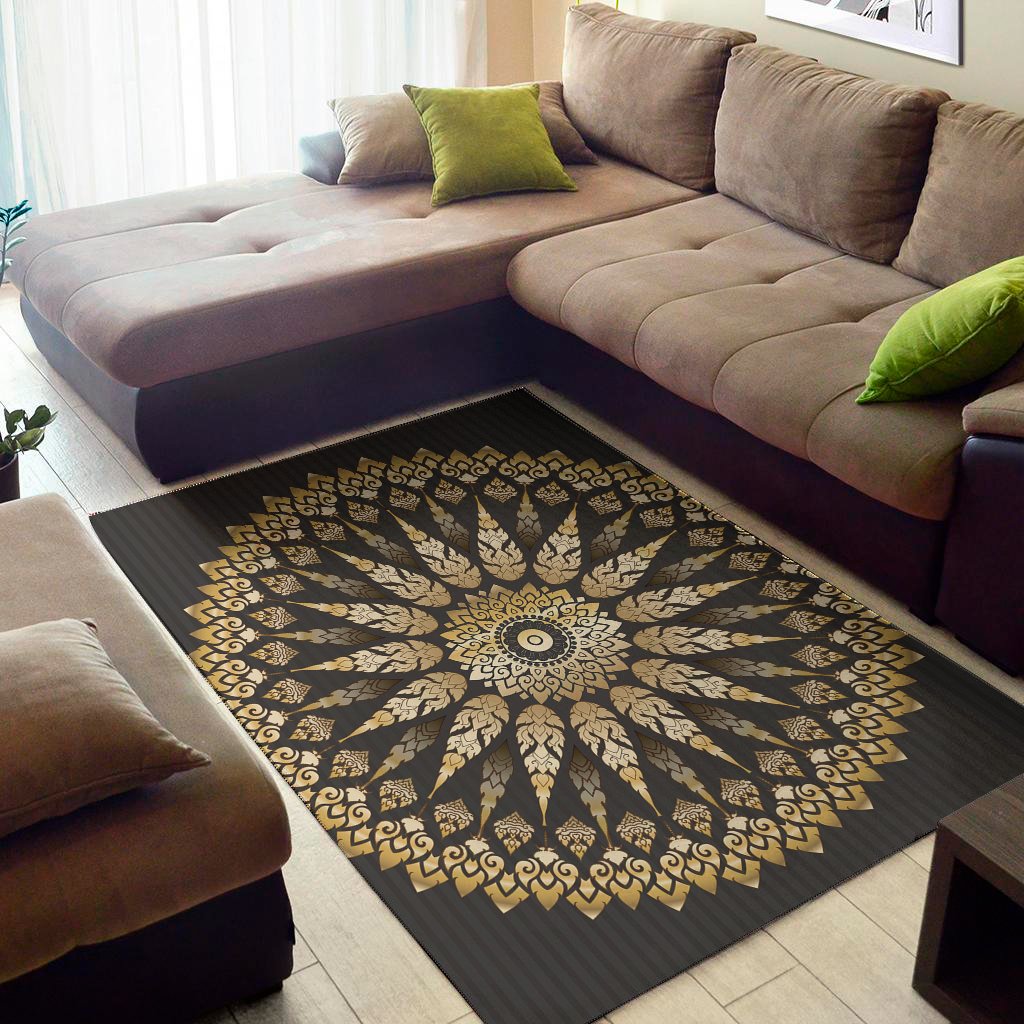 thai mandala print area rug floor decor 8260