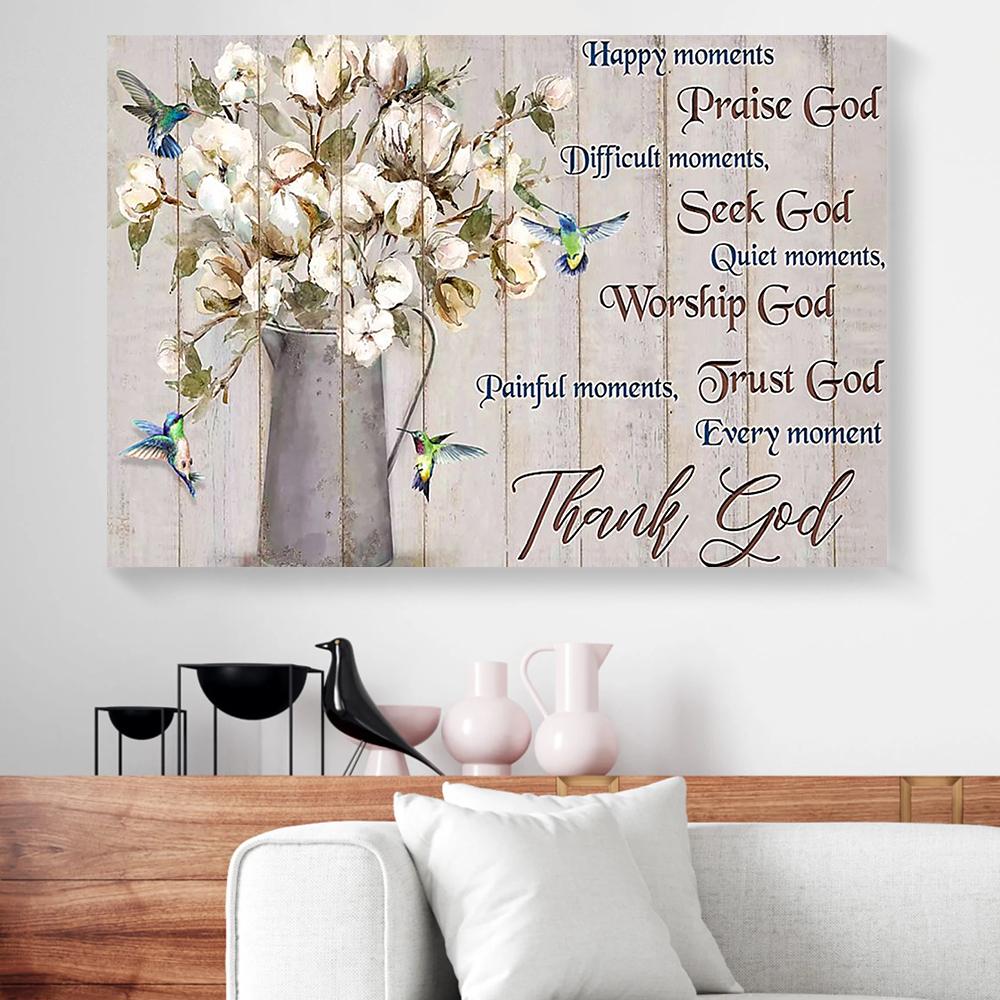 Thank God Cotton Hummingbird Canvas Prints - Wall Art Decor thank god cotton hummingbird canvas prints wall art decor 7171