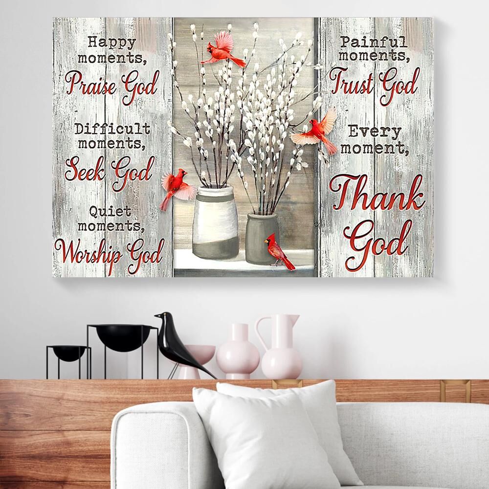 Thank God Willow Cardinal Canvas Prints - Wall Art Decor thank god willow cardinal canvas prints wall art decor 4770