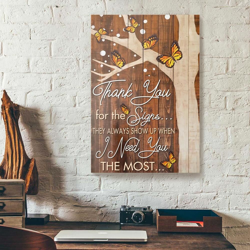 Thank You For The Signs I Need You The Most Butterfly Tree Canvas Prints - Wall Art Decor thank you for the signs i need you the most butterfly tree canvas prints wall art decor 1717