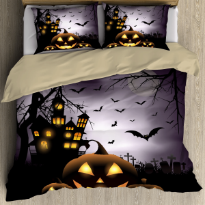 the bat night halloween festival duvet cover bedding set bedroom decor 7722