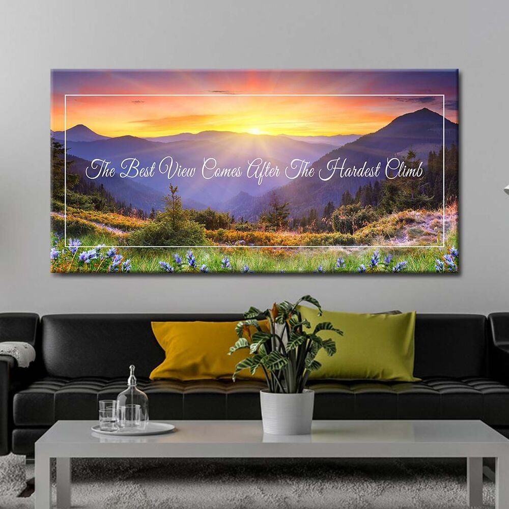 The Best View Comes After Hardest Climb Motivational Positive Canvas Print - Wall Art Decor the best view comes after hardest climb motivational positive canvas print wall art decor 4942