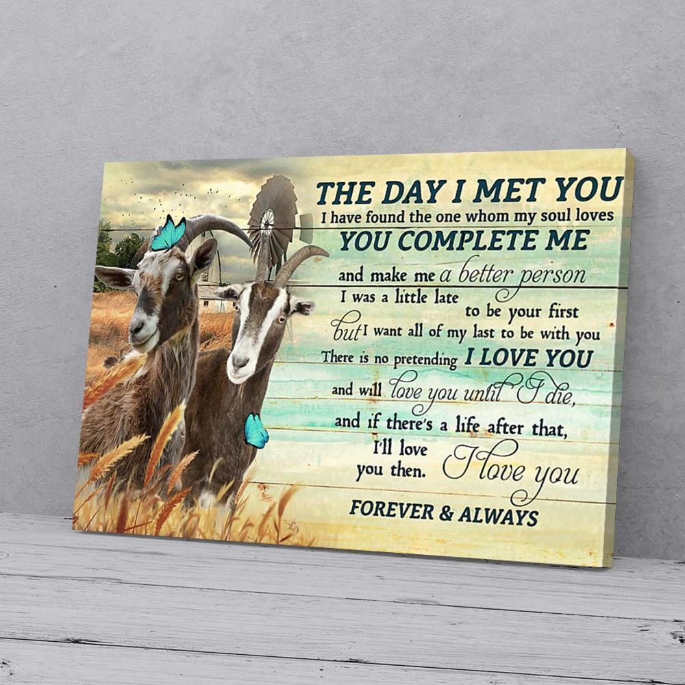 the day i met you i have found my soul loves goat canvas prints wall art decor 2910