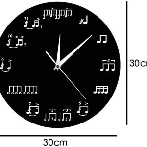 the geeky days drum notes rudiments wall clock 2821