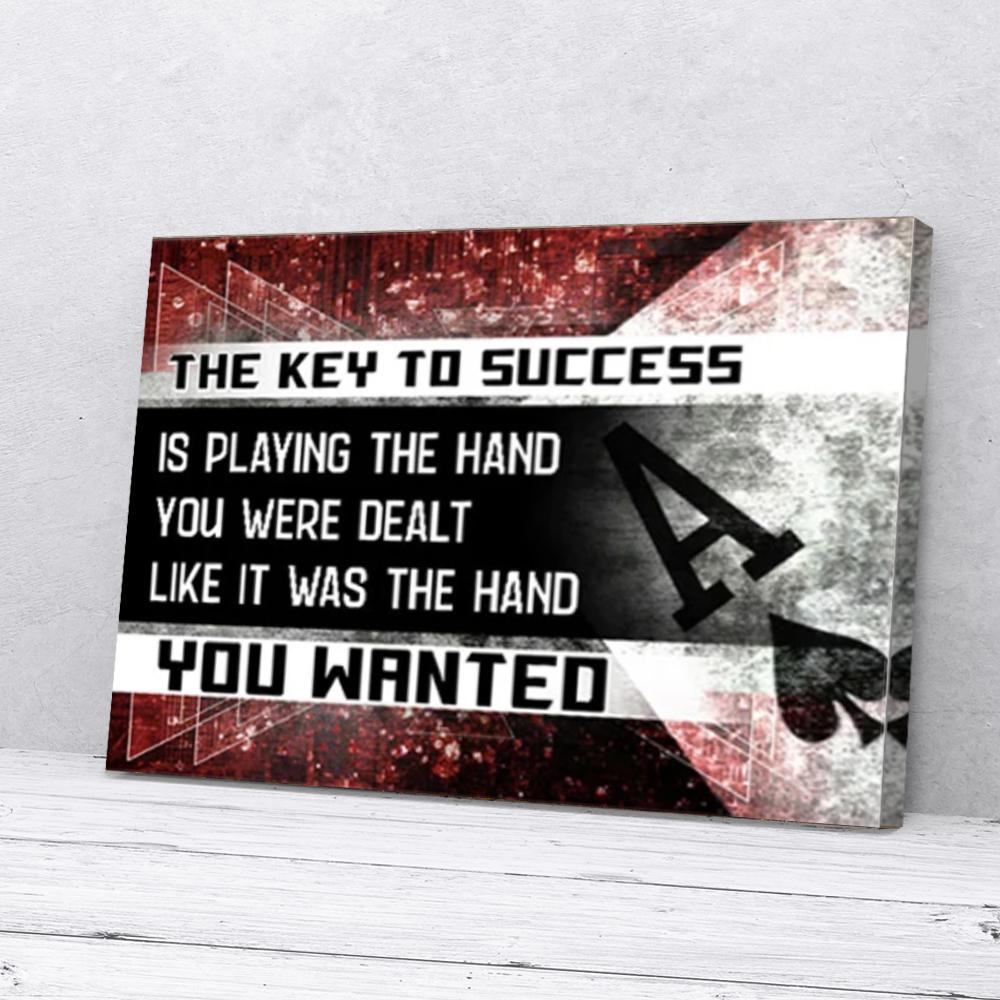 the key to success motivation canvas prints wall art decor 2023