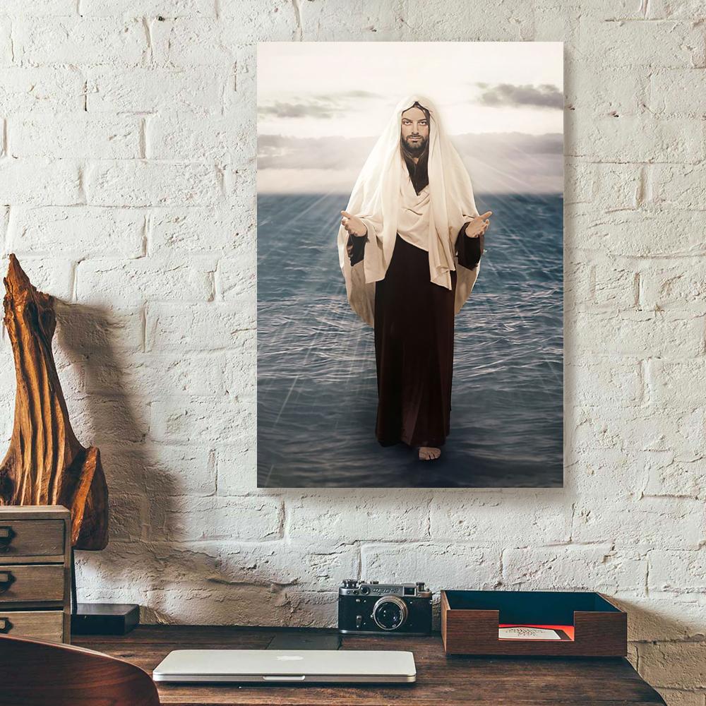 the light behind him jesus chrisitian canvas prints wall art decor 1435