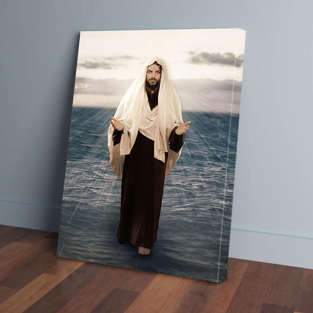 the light behind him jesus chrisitian canvas prints wall art decor 4086