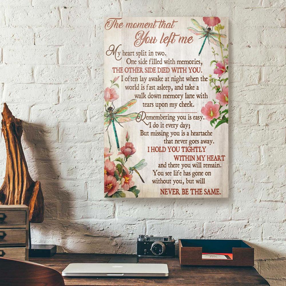 The Moment That You Left Me Dragonfly Canvas Prints - Wall Art Decor the moment that you left me dragonfly canvas prints wall art decor 1090