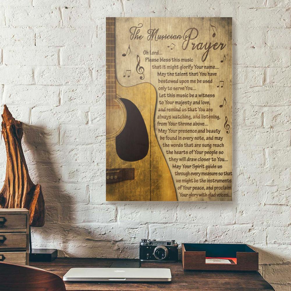 the musician prayer guitar canvas prints wall art decor 1941