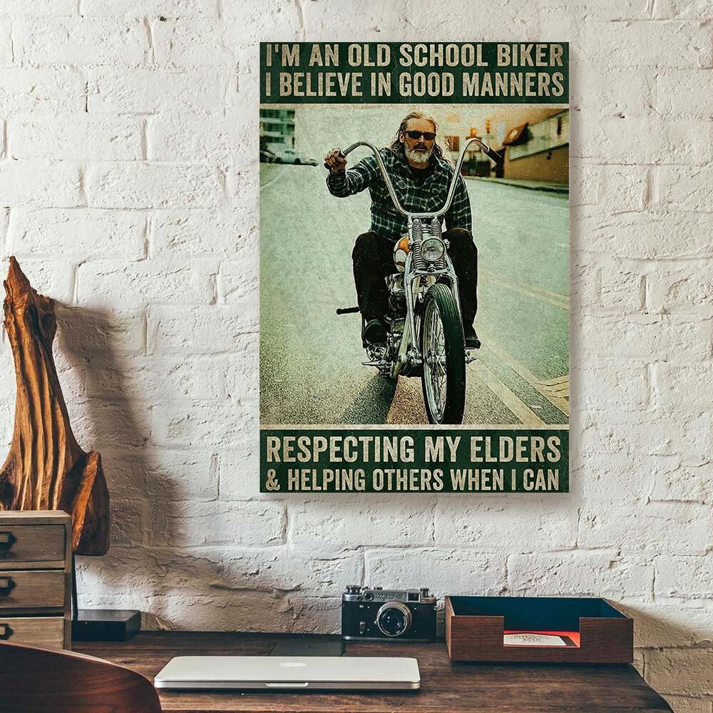 The Old Man Biker Canvas Prints - Wall Art Decor the old man biker canvas prints wall art decor 7653