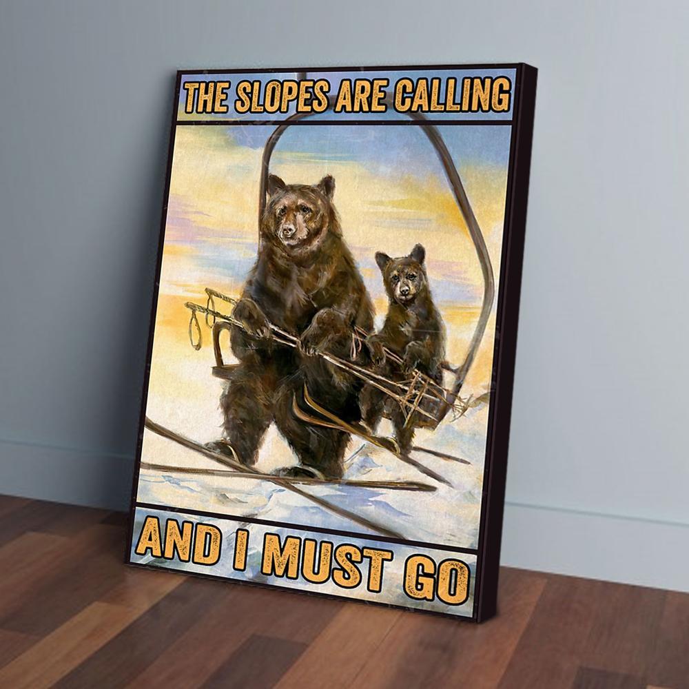 the slopes are calling and i must go skiing canvas prints wall art decor 1542