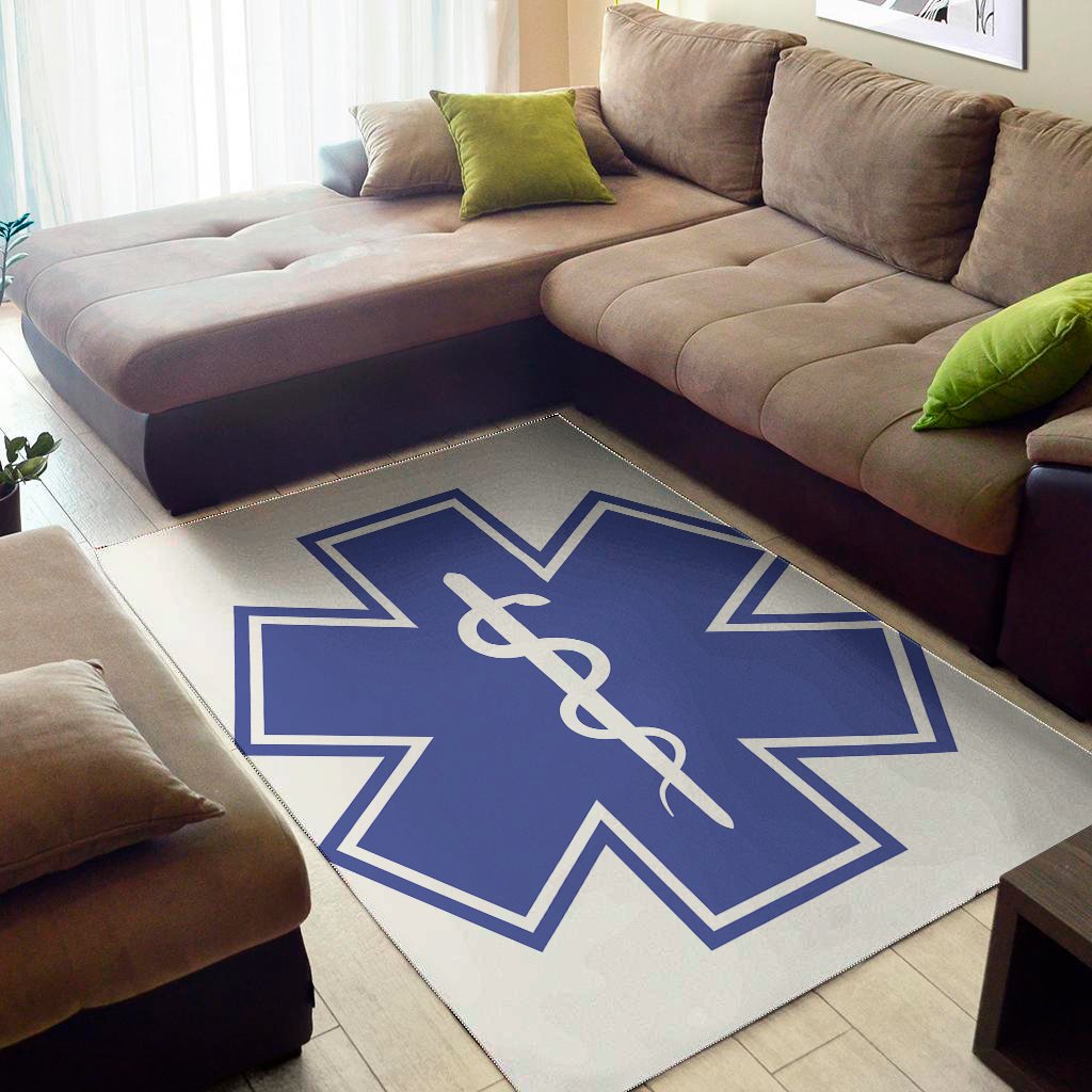 The Star Of Life Paramedic Symbol Print Area Rug Floor Decor the star of life paramedic symbol print area rug floor decor 1362