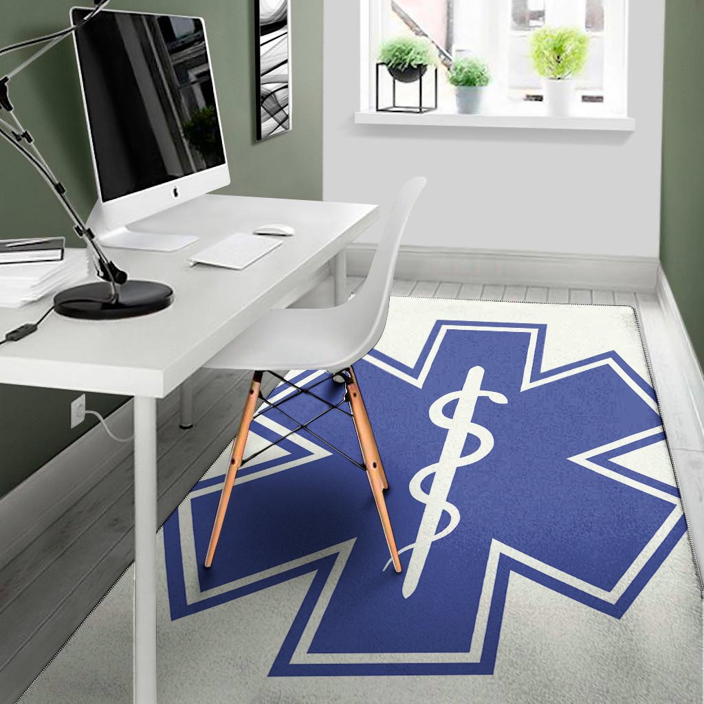 The Star Of Life Paramedic Symbol Print Area Rug Floor Decor the star of life paramedic symbol print area rug floor decor 2368