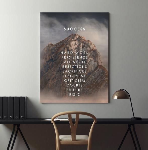 The Tip Of Mountant Success Road Motivational Canvas Print - Wall Art Decor the tip of mountant success road motivational canvas print wall art decor 7311