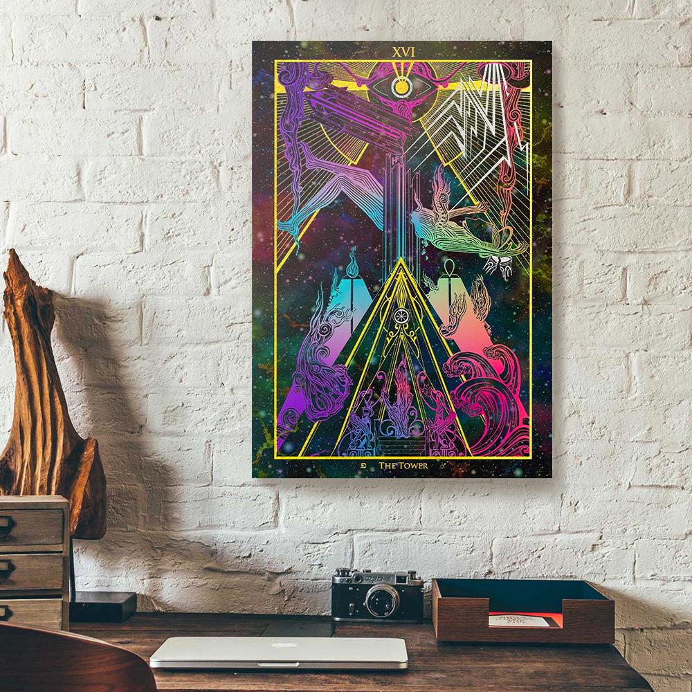 The Tower Arcana Tarot Canvas Prints - Wall Art Decor the tower arcana tarot canvas prints wall art decor 8423